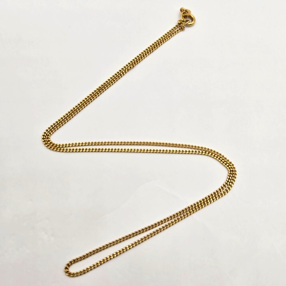 18K Yellow Gold Curb Style Chain Necklace - 3.2g